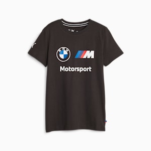 BMW M Motorsport Essentials Big Kids' Logo Tee, PUMA Black, extralarge