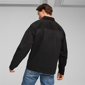 DOWNTOWN Men's Corduroy Shirt, PUMA Black, extralarge-IND