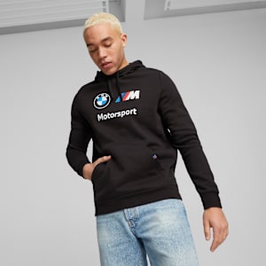 BMW M Motorsport Men's Fleece Hoodie, PUMA Black, extralarge-IND