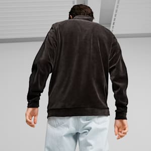 メンズ T7 ベロア トラックジャケット, PUMA Black, extralarge-JPN