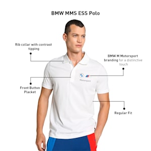 BMW M Motorsport Men's Polo, PUMA White, extralarge-IND