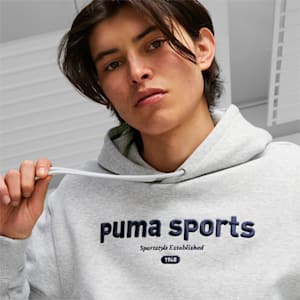 メンズ PUMA TEAM フーディー, Light Gray Heather, extralarge-JPN