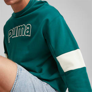 メンズ PUMA TEAM クルー スウェット, Malachite, extralarge-JPN