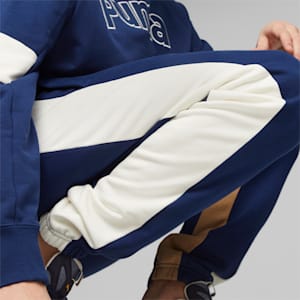 Classics Block Men's Sweatpants, Persian Blue-Warm White, extralarge