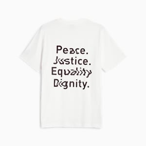 Classics 'Icons of Unity' Men's Graphic Tee, PUMA White-Peach Smoothie, extralarge