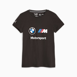 Camiseta Essentials BMW M Motorsport para mujer, PUMA Black, extragrande