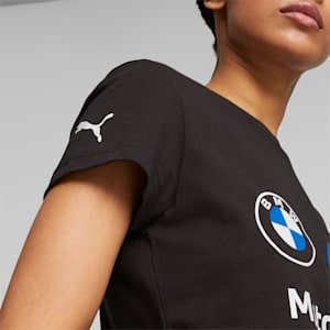 BMW M Motorsport Essentials Women's Logo Tee, PUMA Black, extralarge