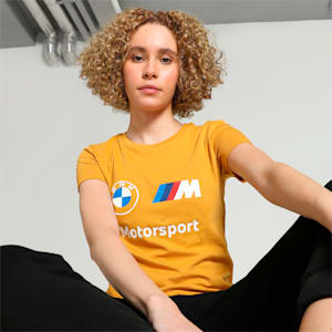 BMW M Motorsport Women's Logo Tee, Amber, extralarge-IND