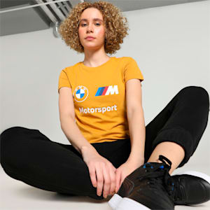 BMW M Motorsport Women's Logo Tee, Amber, extralarge-IND