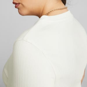 Playera estrecha y acanalada para mujer Classics, no color, extralarge