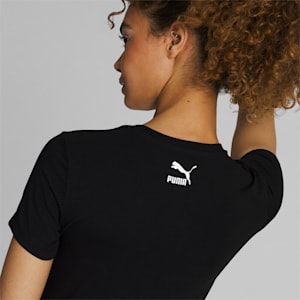 Camiseta entallada CLASSICS para mujer, PUMA Black