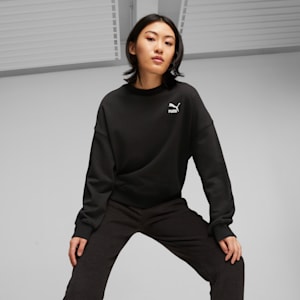 Sudadera extragrande Mujer CLASSICS, PUMA Black, extralarge