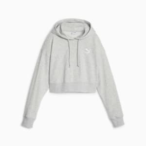 IVE着用 ウィメンズ CLASSICS クロップド フーディー TR, Light Gray Heather, extralarge-JPN