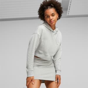 Classics Women's Cropped Hoodie, Light Gray Heather, extralarge