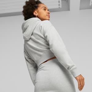 IVE着用 ウィメンズ CLASSICS クロップド フーディー TR, Light Gray Heather, extralarge-JPN