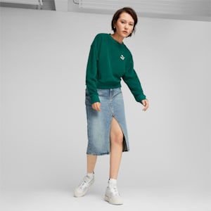 CLASSICS Women's Fleece Sweatshirt, Malachite, extralarge-IND