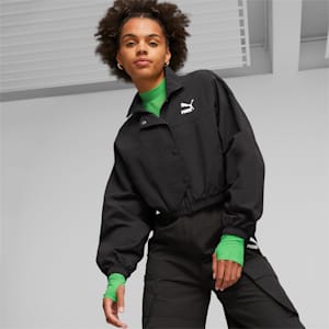 DARE TO Women's Cropped Woven Jacket, PUMA Black, extralarge