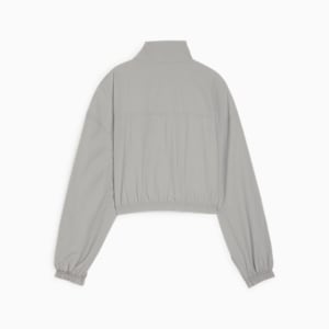 DARE TO Cropped Woven Jacket, Concrete Gray, extralarge-GBR