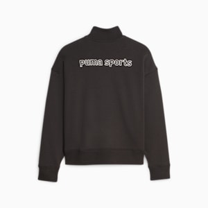ウィメンズ PUMA TEAM ハーフジップ スウェット, PUMA Black, extralarge-JPN