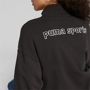 ウィメンズ PUMA TEAM ハーフジップ スウェット, PUMA Black, extralarge-JPN