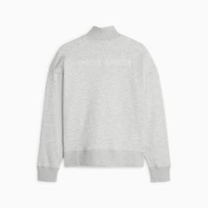 ウィメンズ PUMA TEAM ハーフジップ スウェット, Light Gray Heather, extralarge-JPN