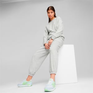 ウィメンズ PUMA TEAM クルー スウェット, Light Gray Heather, extralarge-JPN