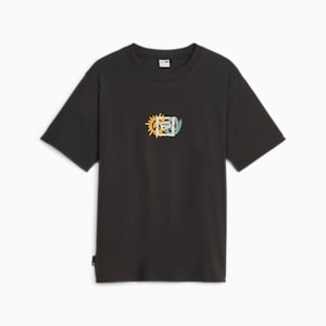 DOWNTOWN Women's Graphic Tee, PUMA Black, extralarge