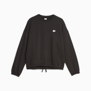 ウィメンズ DOWNTOWN オーバーサイズ クルー スウェット, PUMA Black, extralarge-JPN