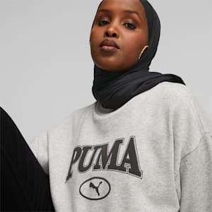 PUMA SQUAD Women's Sweatshirt, Light Gray Heather, extralarge-IND