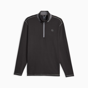 Men's Golf Lightweight Quarter-Zip, PUMA Black-Slate Sky, extralarge-GBR