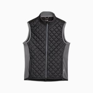 Men's Golf Frost Quilted Vest, PUMA Black-Slate Sky, extralarge-GBR