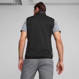 Men's Golf Frost Quilted Vest, PUMA Black-Slate Sky, extralarge-GBR