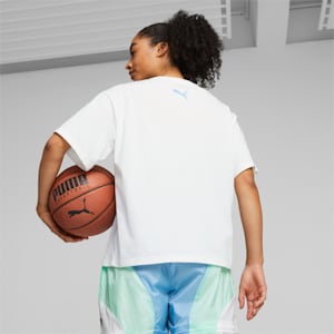 STEWIE x WATER Logo Women's Basketball Tee, PUMA White, extralarge