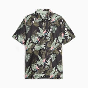 Cloudspun Aloha Men's Golf Polo, PUMA Black-Eucalyptus, extralarge-GBR