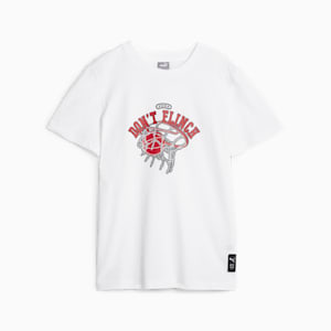 Basketball Big Kids' Boys' Graphic Tee, PUMA White, extralarge