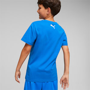 Playera estampada de básquetbol para adolescentes, Racing Blue, extralarge