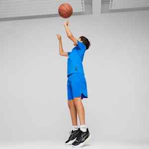 Basketball Jaws Big Kids' Shorts, Racing Blue, extralarge