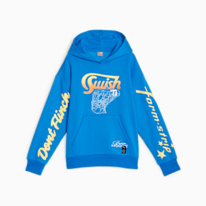 Basketball Swish Big Kids' Hoodie, Racing Blue, extralarge