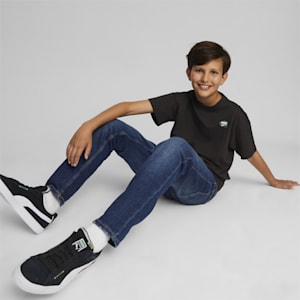 Downtown Kids' Graphic Tee, PUMA Black, extralarge