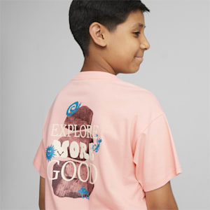 Downtown Kids' Graphic Tee, Peach Smoothie, extralarge