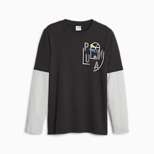 Classics FTR Baller Youth Longsleeve Tee, PUMA Black, extralarge-IND