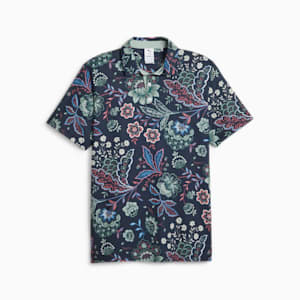 メンズ ゴルフ PUMA x LIBERTY ポロシャツ, Navy Blazer-Green Fog, extralarge-JPN