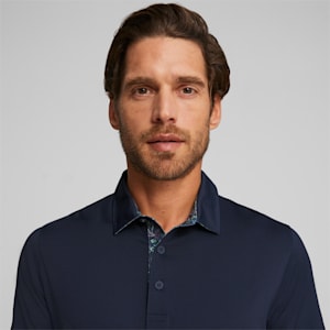 PUMA x LIBERTY Solid Men's Golf Polo, Navy Blazer-Green Fog, extralarge-GBR