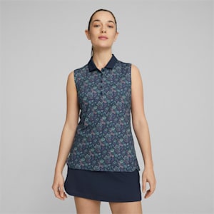 PUMA x LIBERTY Women's Sleeveless Golf Polo, Navy Blazer, extralarge-GBR