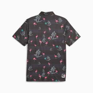 PUMA x PALM TREE CREW Men's Golf Print Polo, PUMA Black-Charming Pink, extralarge-GBR