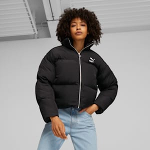 PUMA Downtown monogram jacket in black, VolcanmtShops