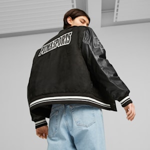PUMA TEAM Men's Varsity Jacket, PUMA Black, extralarge-GBR