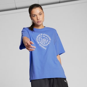 Playera de basquetbol para mujer Skylar Hoops Culture, Blue Glimmer, extralarge