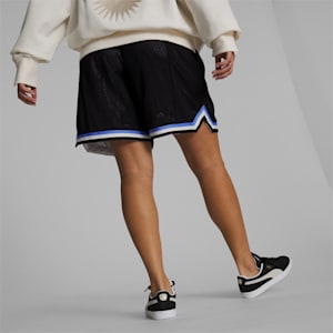 Skylar Hoops Culture Women's Basketball Shorts, Frosted Ivory-PUMA Black, extralarge-GBR