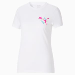 Camiseta Classics Brighter Days con logo pequeño de mujer, PUMA White